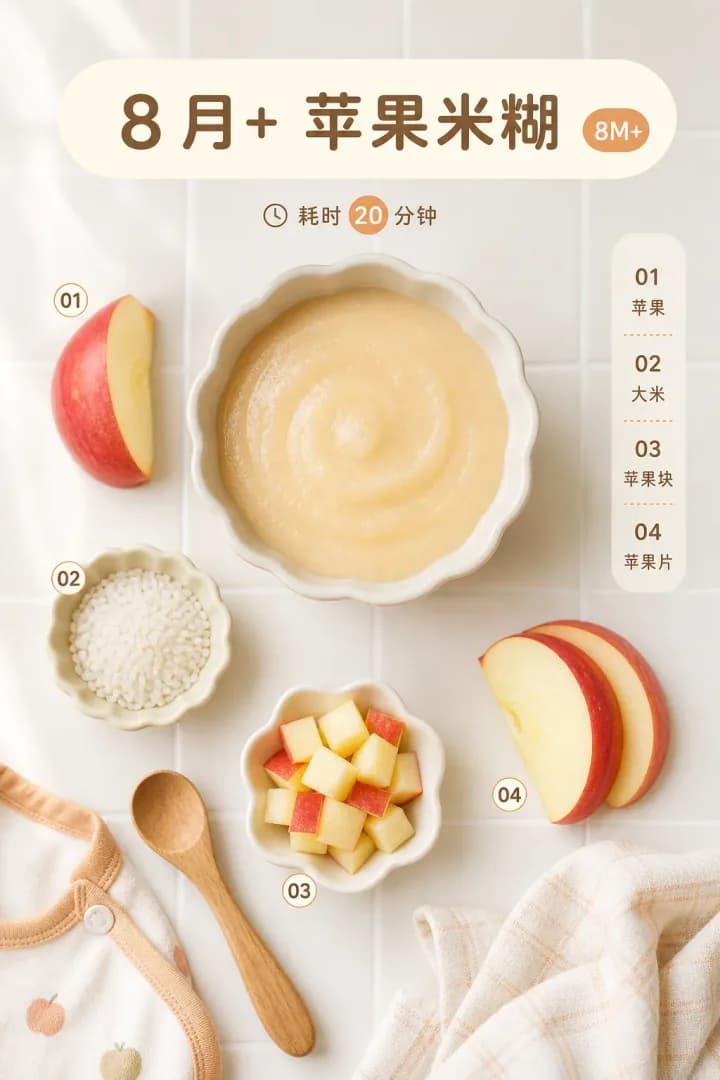 宝宝辅食食谱平铺