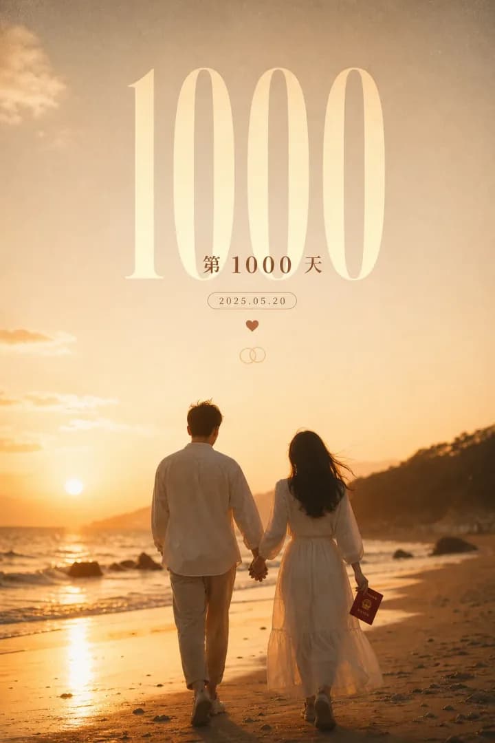 情侣周年纪念海报