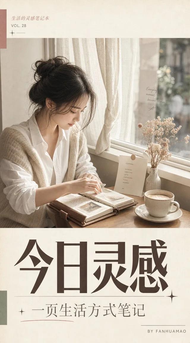 奶油色杂志封面