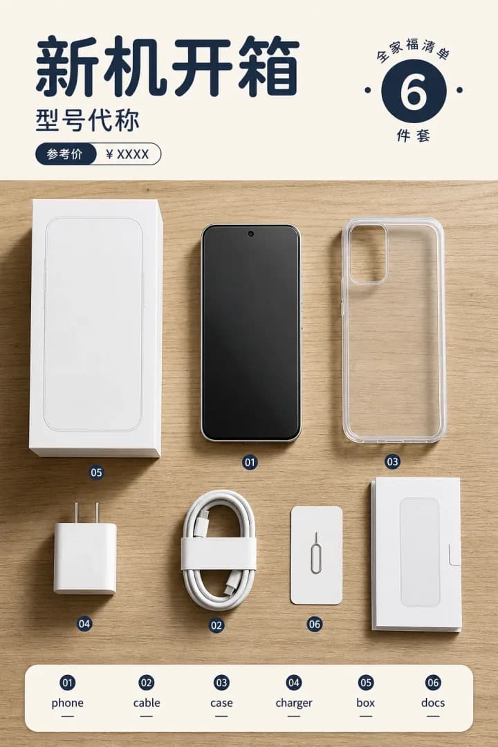 数码开箱平铺封面